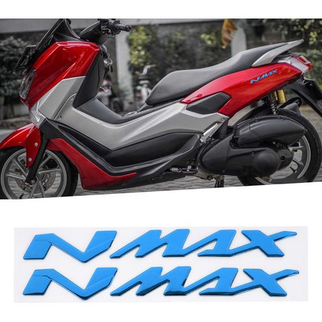 Paire de protections de réservoir avec autocollants logo NMAX pour Yamaha NMAX155 125 Bleu (1/5)