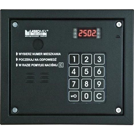 Pannello audio Laskomex CP-2503R nero con lettore di chiavi RFID