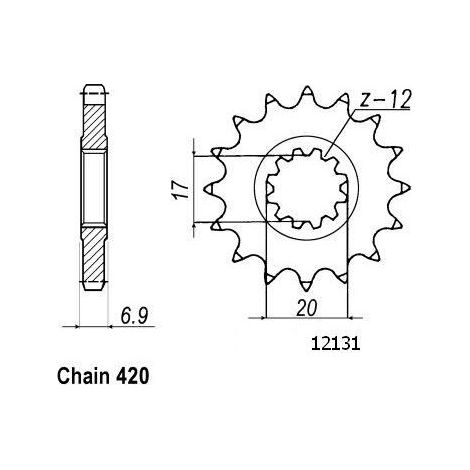 Pignon Minarelli 50 1999-2007 420 - 420 - 11 Dents - Similaire JTF1120