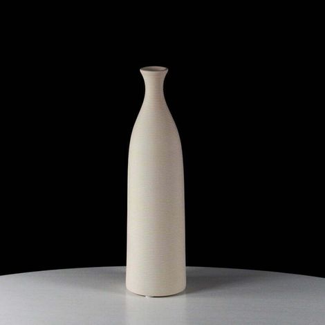 Vase haut décoratif en céramique blanche de style Venise - 33 cm (1/5)