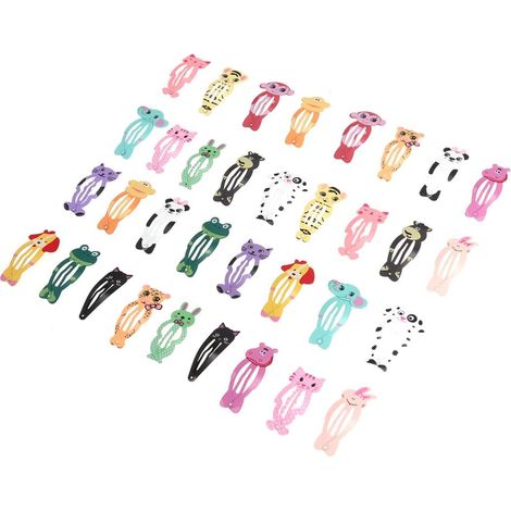 Animal and Girl Metal Hair Clips for Boys, Pairs of 18, Pattern, for Baby (1/5)