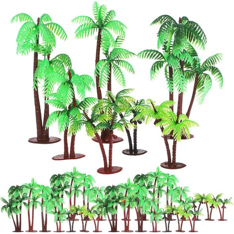 Modèle de Cocotier en Plastique, 7 Tailles, 31 Pièces pour Diorama (1/5)