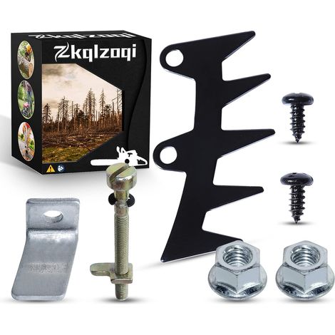 Kit de guide-chaîne avec pointe anti-rebond 5T pour Husqvarna 136 137 141 142 36 pour tronçonneuse, Chien d'abattage, Régleur de chaîne, Attrape-chaîne, Écrou de guide. (1/5)