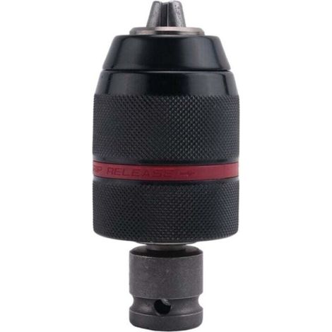 Mandrin de Perceuse Sans Clé 1.5-13Mm 1/2 Pouces-20UNF avec Tige SDS-Plus Hexagonale 1/4 Pouces Adaptateur CarréE à Douille (1/4)