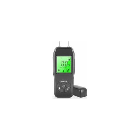 Digitales Holzfeuchtemessgerät – Hintergrundbeleuchtetes HD-Display – Hochempfindliche Edelstahlsonde – Betrieb mit 3 AAA-Batterien – Crezuo (1/4)