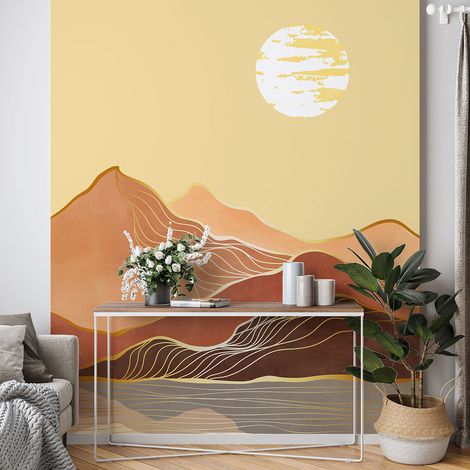 Papier peint panoramique - Paysage Boho - 130 cm x 182 cm (1/4)