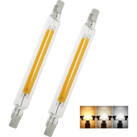 Ampoule R7S LED 118mm Dimmable 10W Équivalent 100W Halogène – 1200LM – 360° – Pour les éclairages extérieurs, les spots de jardin, les appliques murales, les lampadaires (Blanc naturel 4500K) (1/5)