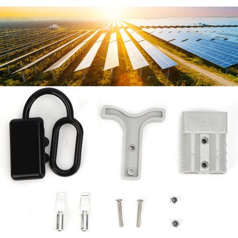 Connecteur de prise d'alimentation, câble, borne, boîtier de batterie, capuchon anti-poussière, poignée, 50 A CC 600 V