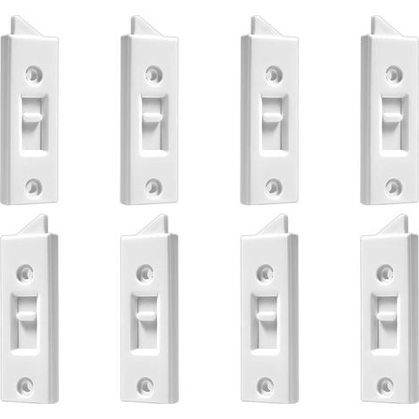 8pcs Verrous de Fenêtre, Espacement Central des Trous 5cm Pièces de Rechange pour Fenêtre en Vinyle Loquet de Fenêtre Loquet d'Inclinaison de Fenêtre Loquet Fenêtre Window Lock (1/5)
