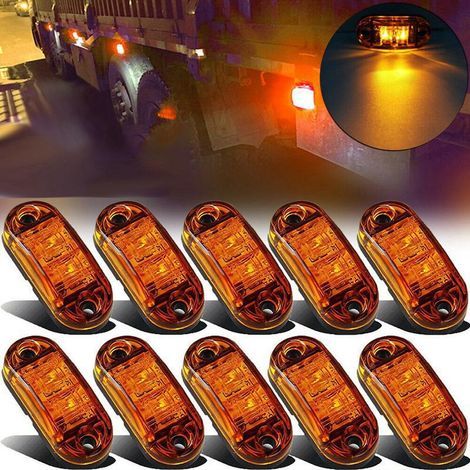AIDUCHO 10 Stück - LKWs, Transporter, 2 LED Piranha Seitenleuchten, Anhänger-Rückleuchten für Australien E4 Carmon 039 (1/5)
