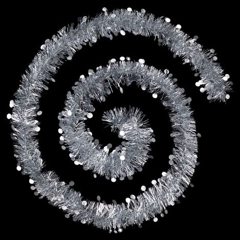 Guirlande de Noël Pois "Colorama" 200cm Argent
