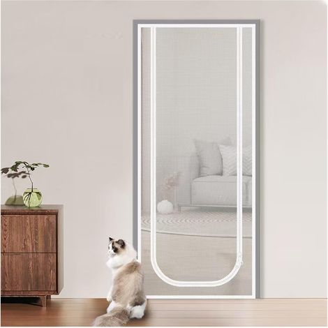 Zanzariera magnetica con cerniera a U, rete lavabile, zanzariera (parte superiore a U - bianca, 90 cm di larghezza x 200 cm di altezza) (1/5)