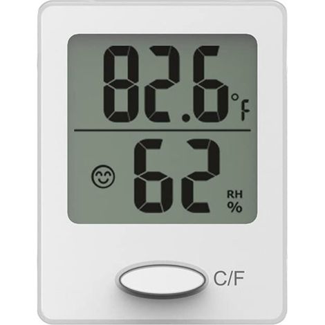 Mini-Digital-Hygrometer, hochpräzises digitales Umweltthermometer, umschaltbarer Temperaturmonitor in °C/°F, Reptilienthermometer und Hygrometer für Komfort zu Hause und im Büro (1/4)