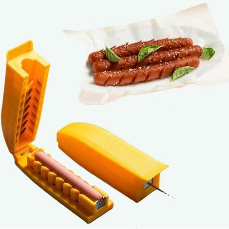 Hot-Dog-Schneidewerkzeug – Kreuzförmiger Edelstahlschneider für perfekte Scheiben (1/5)