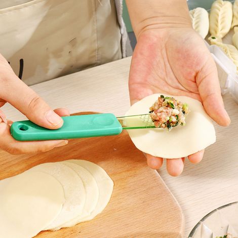 Cuillère à farcir les raviolis en PP PC transparent vert antidérapant, cuillère à remuer la farce wonton pour la cuisine (1/5)