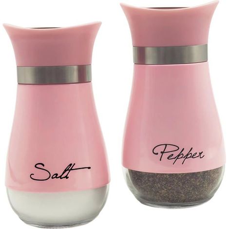 HOXILEELEOLot de 2 Salières et Poivrières Salière et Poivrière Ensemble Salière et Poivre Salière Salière Accessoires de Cuisine (Rose) (1/5)