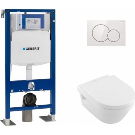 Pack WC Geberit UP320 + Cuvette Architectura TwistFlush + Plaque Sigma blanche (1/5)