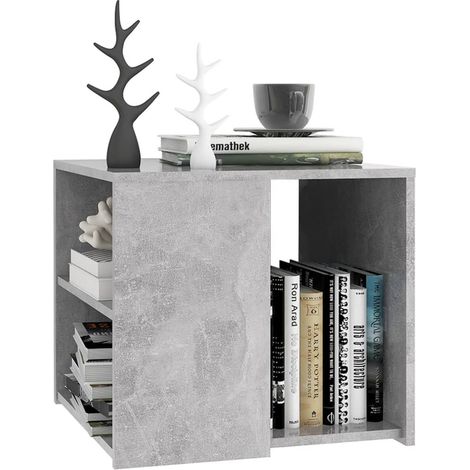 Table d'appoint Gris béton 50x50x45 (1/5)