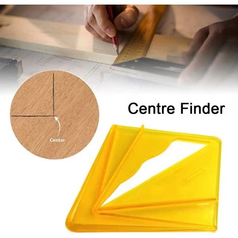 Traceur de centre transparent pour bois - Marqueur de ligne centrale pour matériaux ronds, octogonaux et hexagonaux (1/5)