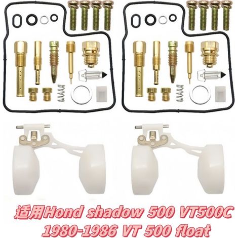 Kit de réparation de carburateur applicable aux Honda Shadow 500 VT500C 1980-1986 VT 500float
