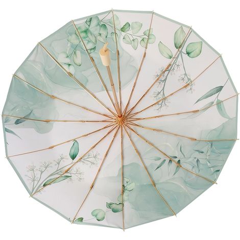 Parasol rétro UPF50+ Protection UV Grand format 102 cm Pour 2 personnes Double os épais Fibre de verre 16 baleines Imperméable Coupe-vent Poignée en bois (1/5)