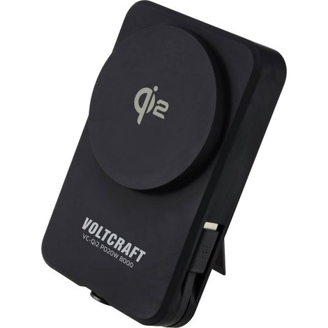 [NEUWERTIG] B-Ware VOLTCRAFT Powerbank Qi2 8000mAh USB-C magnetisch 15W Fast Charge Schwarz (1/2)