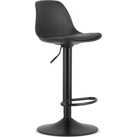 Sgabello Hoga - nero / base nera (1/5)