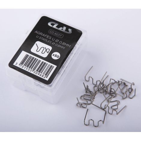 Boite de 50 agrafes u ø 0.8 mm- CO 6077 - CLAS Equipements