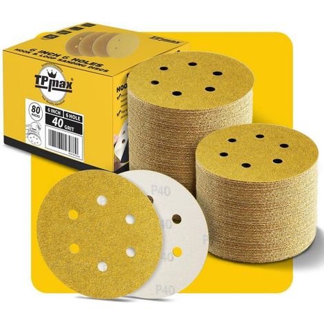 Schleifscheiben 150mm 6 Loch 40 Klett 80 P 40 - 80 Pack (1/5)