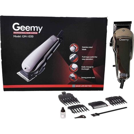 MaxTech - Tagliacapelli Professionale Gm-1030 Trimmer Elettrico Con Filo Rasoio Per Uomo - (1/5)