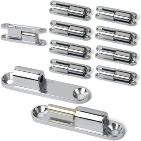 Lot de 10 charnières de porte,Charnière à visser,Charnière silencieuse amovible en alliage de zinc pivotant à 180 degrés,Applicable à tous les types d'installations de porte( 60 mm ) (1/5)