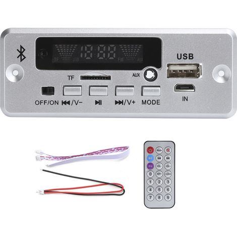 Plaque de décodage universelle WAV Module MP3 avec Bluetooth et fonction d'appel - 02CABT Argent (1/5)