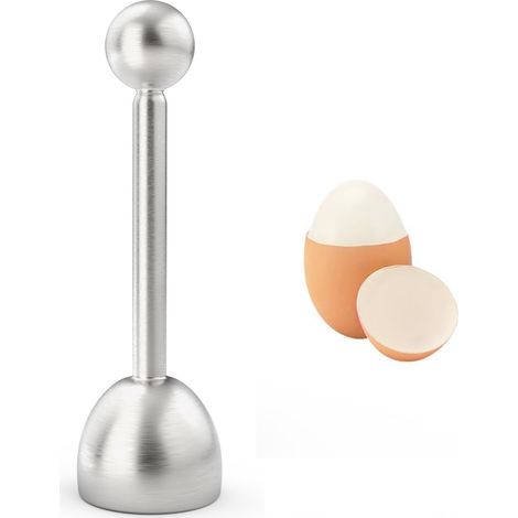 Ouvre-œuf Inox,Ouvre-œuf en Acier Inoxydable Coupe Oeuf Séparateur de Coquilles Casse-Œufs Professionnel pour Œufs à la Coque/Durs, Accessoire Cuisine Érgonomique pour Maison & Restauration