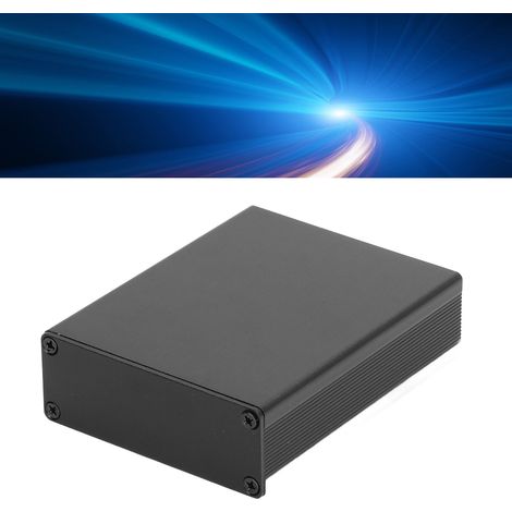 Boîtier en aluminium noir sable 24 x 64 x 80 mm, boîtier en alliage d'aluminium, boîtier profilé en aluminium, boîtier en aluminium GPRS, boîtier en aluminium pour circuit imprimé (1/5)