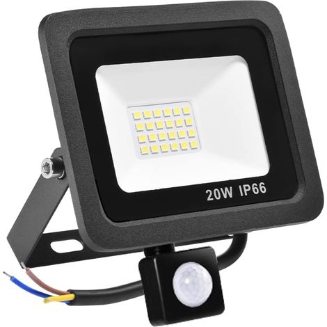 MINKUROW Ultra Thin Security High Illumination Reflector Led Reflector Luces De Seguridad Pir Sensor De Movimiento 20w (1/5)