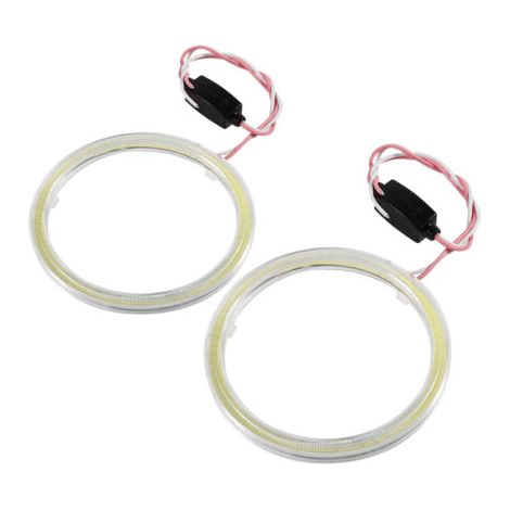 Fydun COB Angel Eyes Phare 1 Paire Auto Halo Anneaux Angel Eye COB Puces Phare DRL LED 12V pour Voiture De Moto(90mm). (1/3)