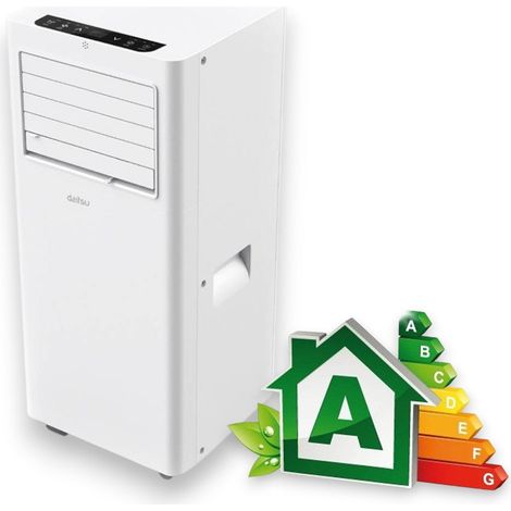 Climatizzatore portatile solo aria fredda 2,6 kw Classe A con display digitale e telecomando Daitsu 2,6 Kw - R290