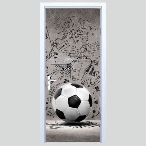 Adhesivo de tela para puerta con temática de fútbol 441PD
