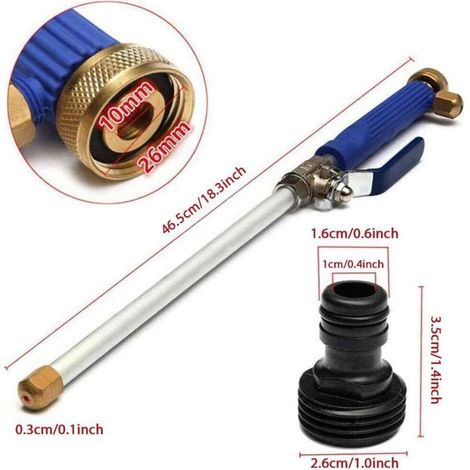 Pistolet de Nettoyage Haute Pression Détachable - Lance Arrosage Voiture et Jardin avec Buse Réglable (1/4)