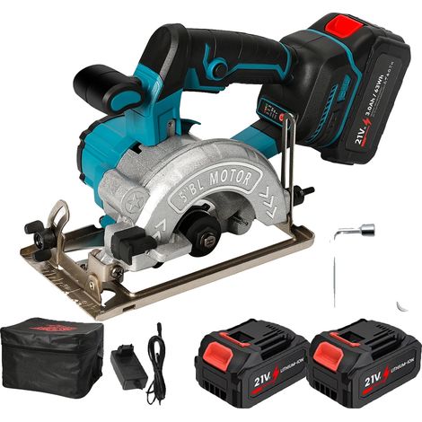 Scie circulaire, moteur sans balais, fonctionnement sans fil, 2 BATTERIE, UE (1/2)