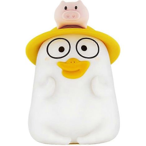 Paw Pat Enten-USB-Lampe, bezaubernde Silikon-Schreibtischdekoration, Nachttischlampe mit Timer fürs Schlafzimmer (1/5)