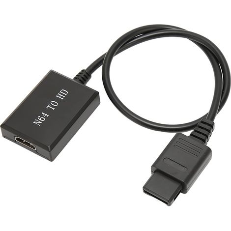 Adaptateur Convertisseur N64 vers HDMI, Câble de Liaison HDMI 1080P 720P pour N64 pour Prise en Snes Modes PAL, NTSC, Câble de Liaison HD pour Signal Vidéo de Jeu N64
