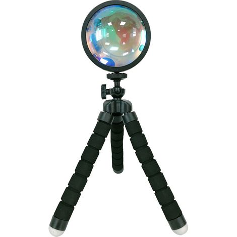 Mehrfarbiger LED-Sonnenuntergangslampenprojektor mit Ein-/Ausschalter und App-Steuerung, 360 Grad drehbare Sonnenuntergangslampe für Schlafzimmerfotografie (1/3)