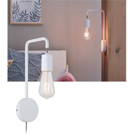 Paulmann 79811 Lampada da lettura a parete Calvani max. 40 Watt luce da lettura a parete bianco metallo illuminazione a parete E27 (1/5)