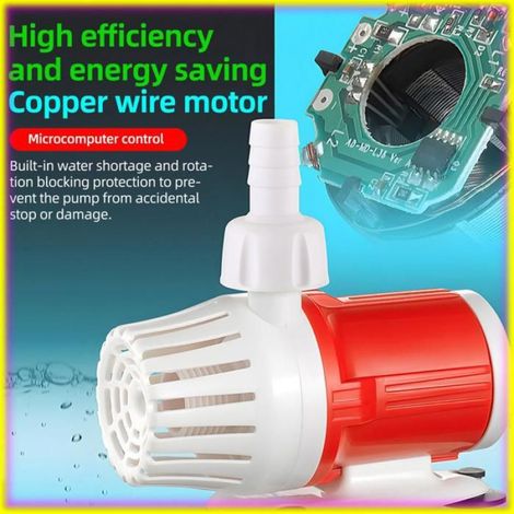 Pompe submersible DC 24 V, pompe sans balais à haut débit 25 W 1200 L/H, pompe d'aquarium ultra silencieuse pour l'aménagement (1/4)