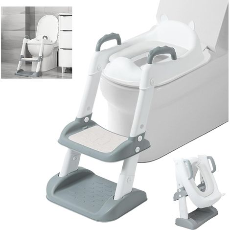 2 en 1 Reducteur Toilette Enfant avec Antidérapant Escalier (1/5)