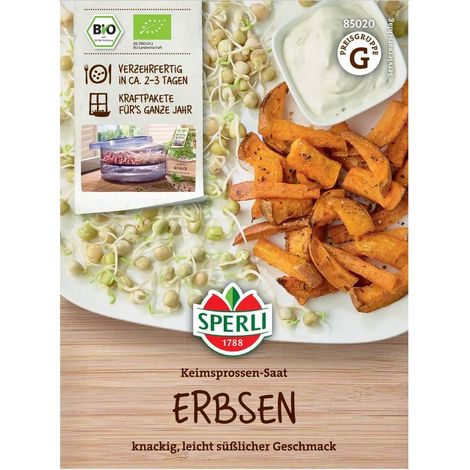 Sperli BIO Keimsprossen-Saat Erbsen (1/3)