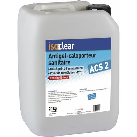 Antigel caloporteur sanitaire et solaire dilué ACS2 20kg - DIFF