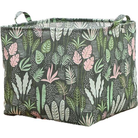 Panier De Rangement - Coton Et Lin - Imperméable PE - Structure Métallique - Pliable - Pour Chambre Salle De Bain Couloir - 1 Pièce (1/5)
