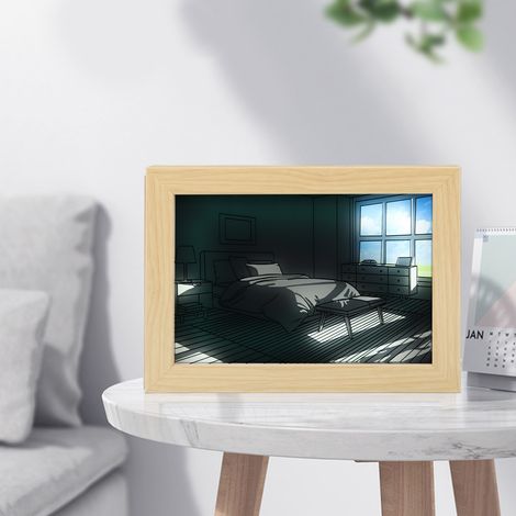 Veilleuse décorative LED avec tableau de chevet, style anime japonais, 3 modes d'éclairage, veilleuse moderne et créative simulant la lumière du soleil, applique murale décorative d'intérieur, petite  (1/5)